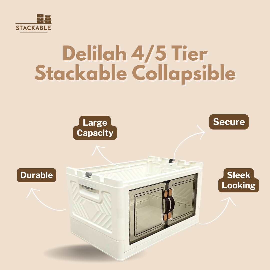 Delilah Stackable Collapsible Storage Cabinets