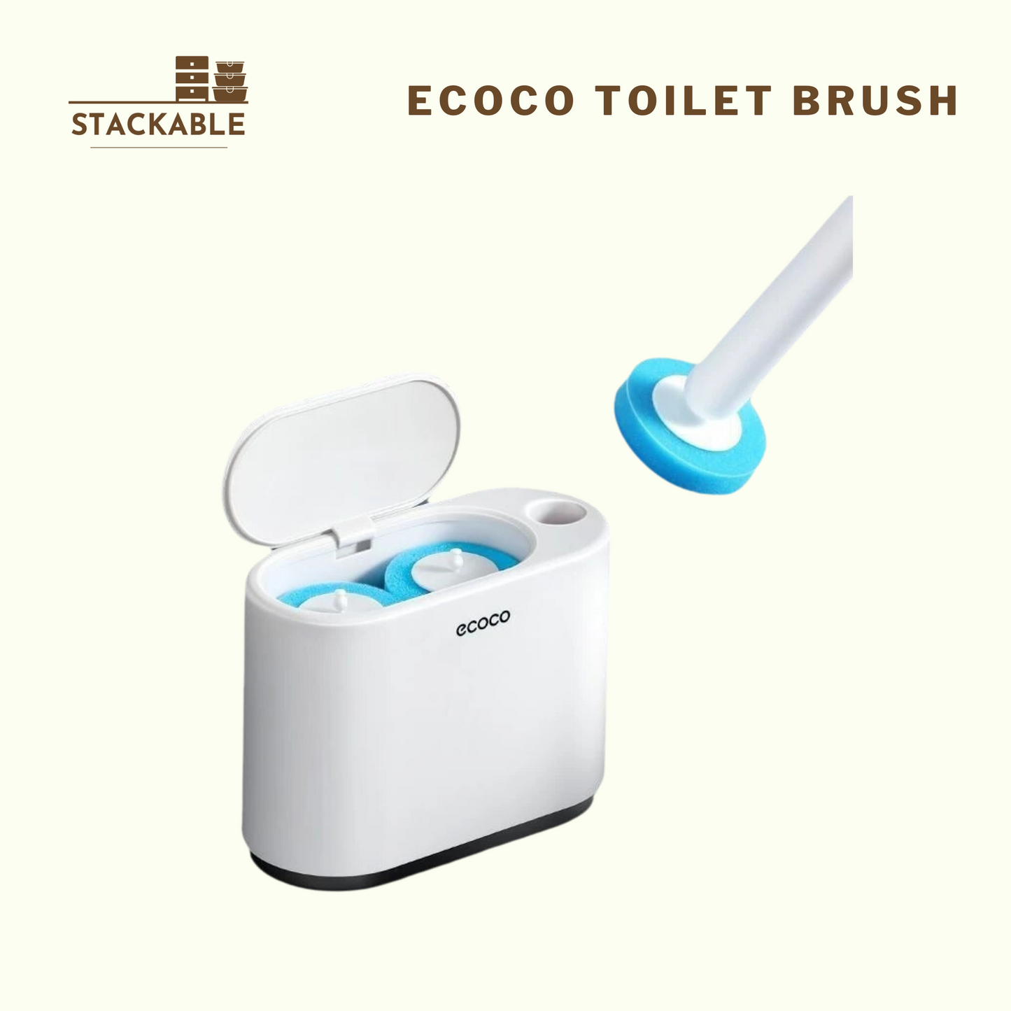 Ecoco Disposable toilet Brush - Comes with disposable brush head
