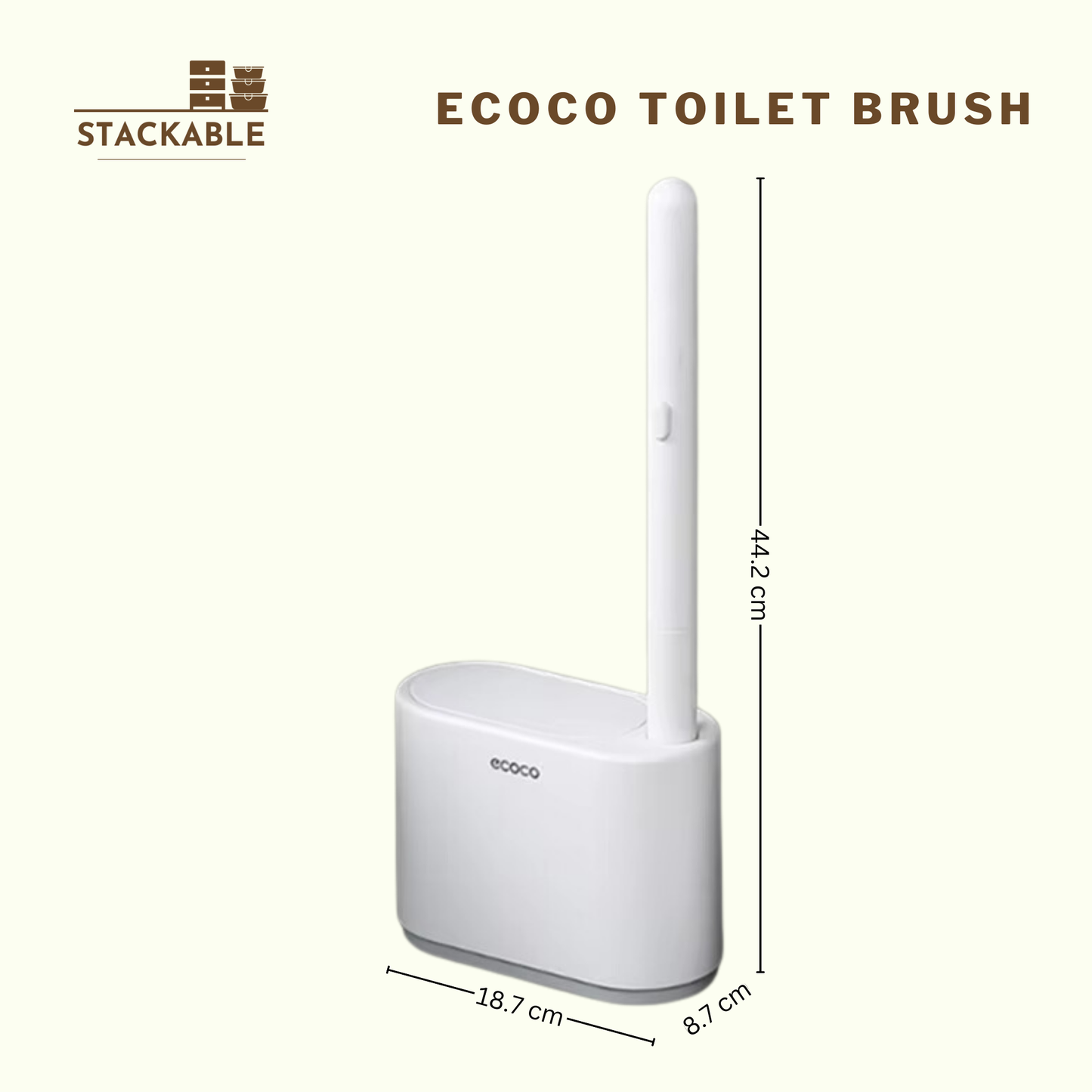 Ecoco Disposable toilet Brush - Comes with disposable brush head
