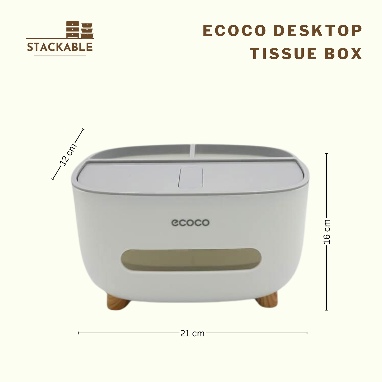 Ecoco Desktop Tissue Box