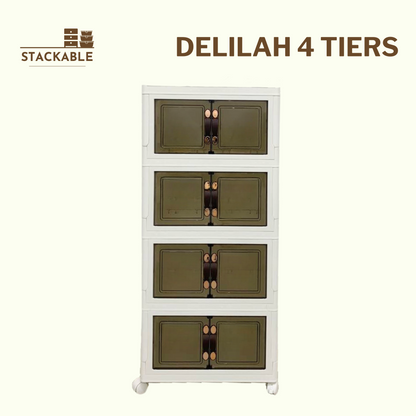 Delilah Stackable Collapsible Storage Cabinets