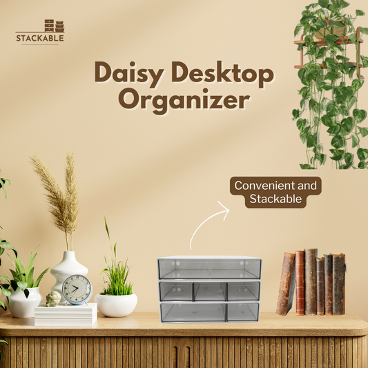 Sets of 3 Daisy Desktop Organizer