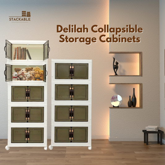 Delilah Stackable Collapsible Storage Cabinets